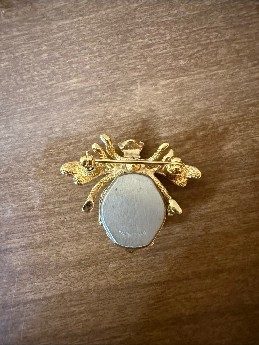 Vintage Joan Rivers Gold Tone Rhinestone Bee Brooch Pin & Queen Bee Watch Set - Picture 7 of 9